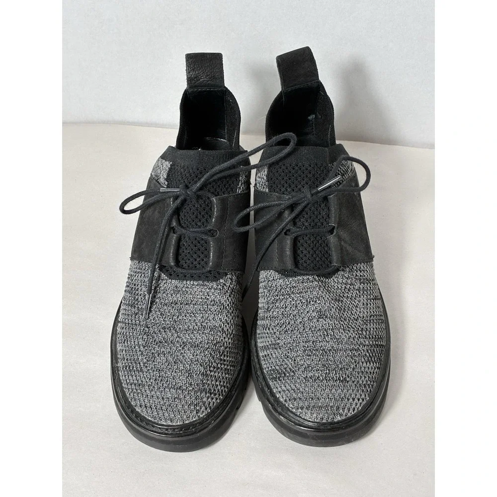Eileen Fisher Wilson Black And‎ graphite Gray  Lace Up Shoe Women's 6.5